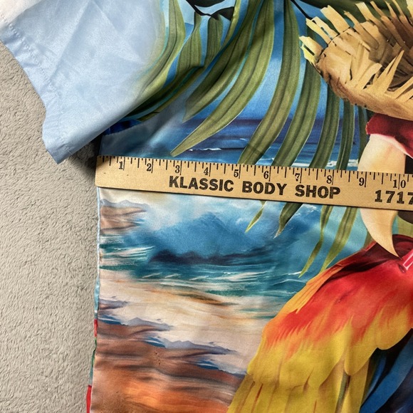 Colorful All Over Print Shirt Men 3XL Button Up Beach Tropical Hawaiian Casual - Picture 9 of 14